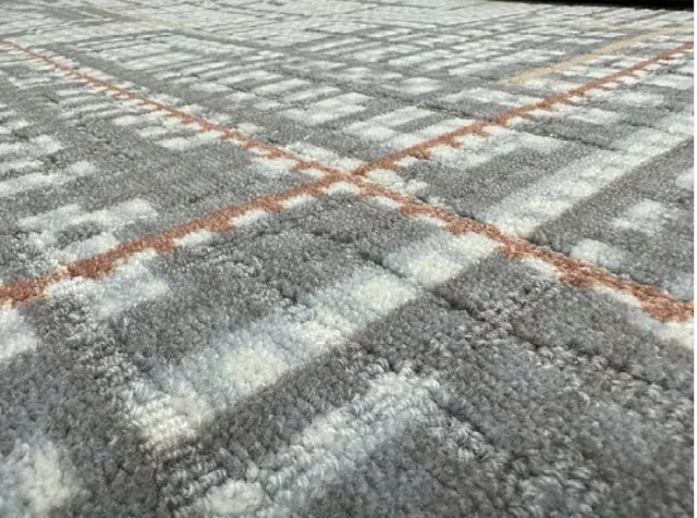 Wool blended cut loop printed carpet