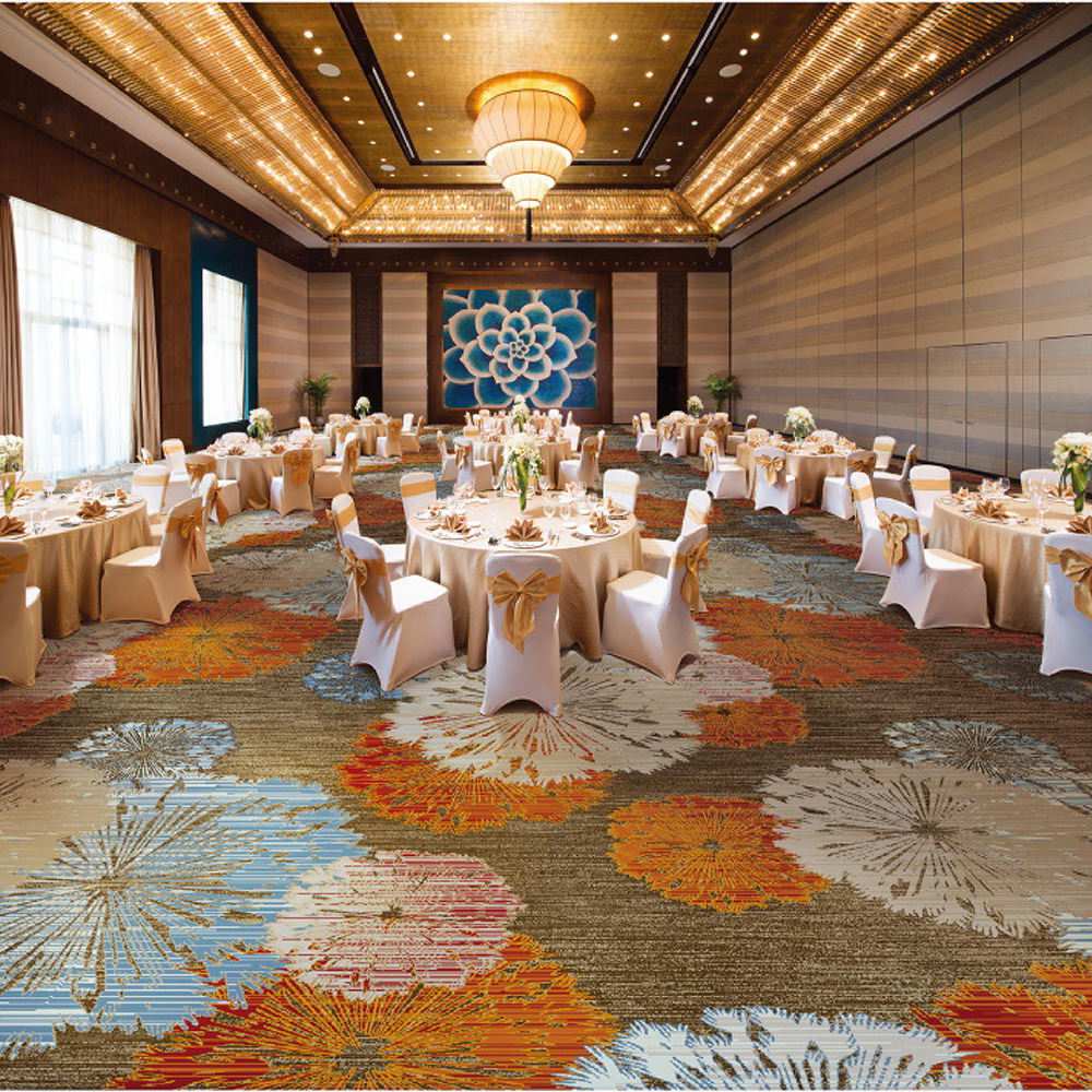 Nylon 6 patterned printed wall to wall banquet carpet  (2)