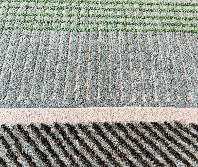 Bespoke Sculpted Wool Collection: High-Low Pile Artistry for Executive Public Spaces