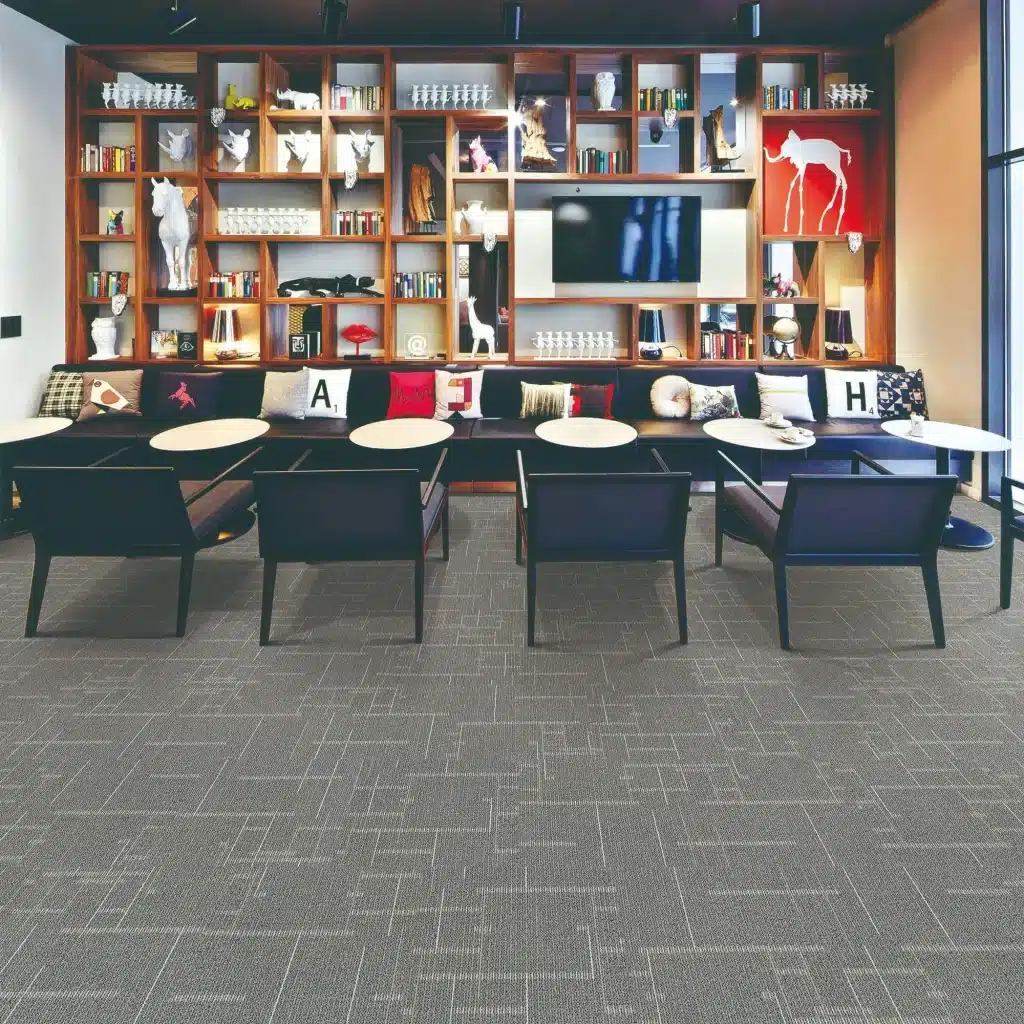 Premium Textured Carpet Tiles High-Density Sound-Dampening Luxury Flooring