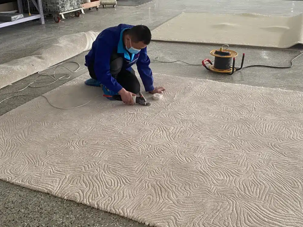 High-End Hand Tufted Rugs for a Luxury Hotel Lobby