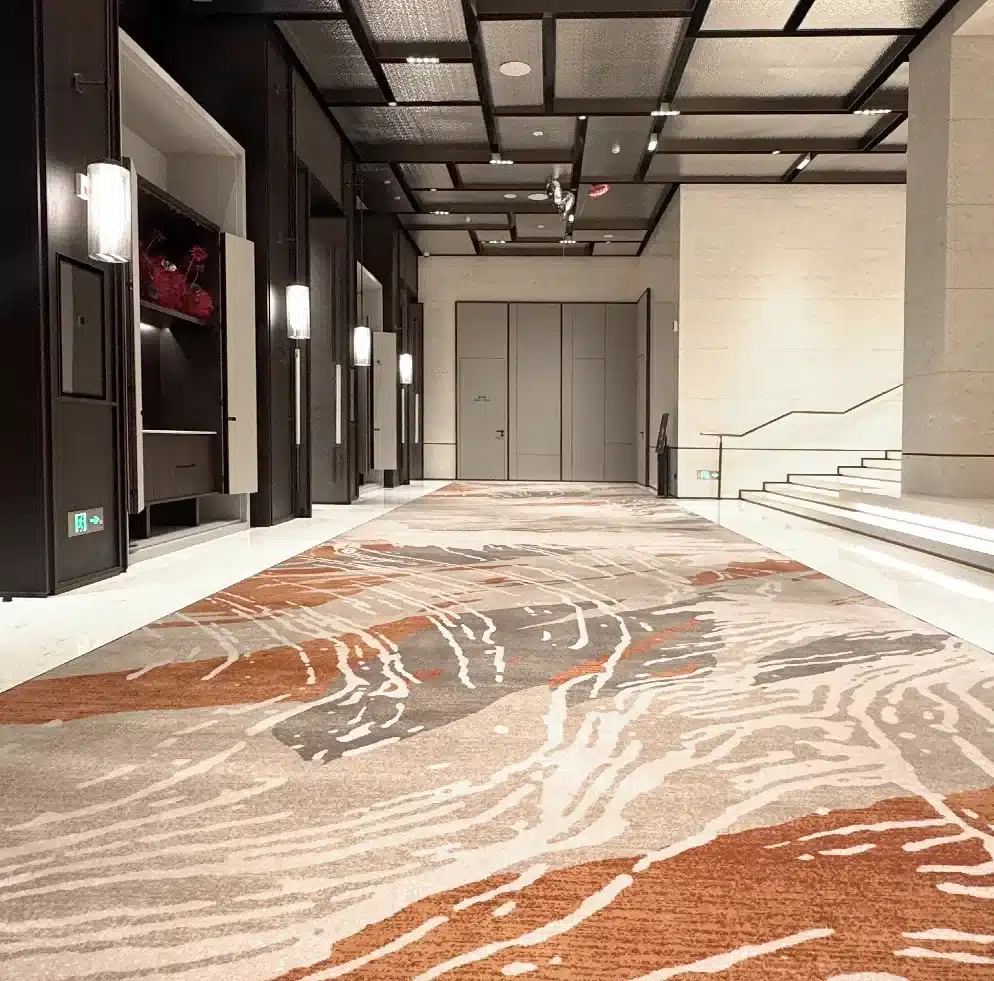 Hotel corridor carpet project supplied by QIANQIAO Carpet manufacturer