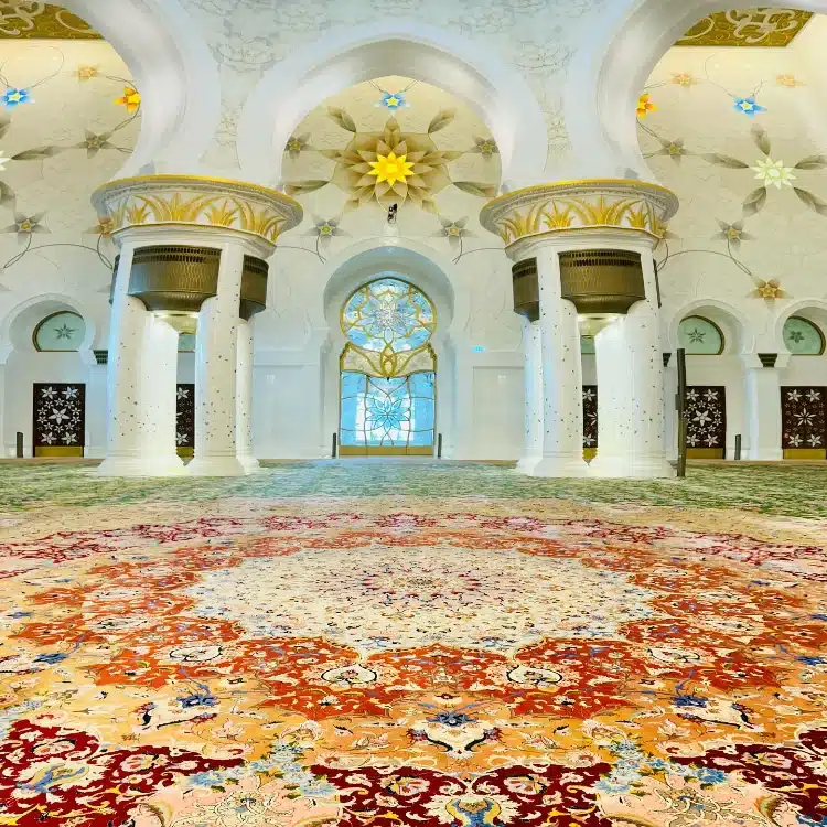 Persian Style Mosque Carpet: Elaborate Luxury of Silk Road Heritage